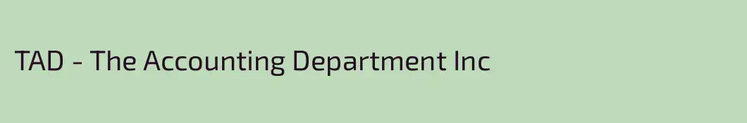 TAD - The Accounting Department Inc